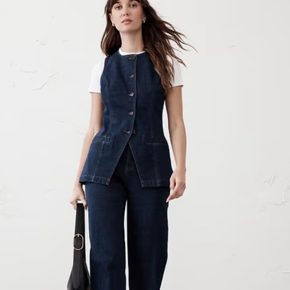 Banana Republic Blue Denim Buttoned Top